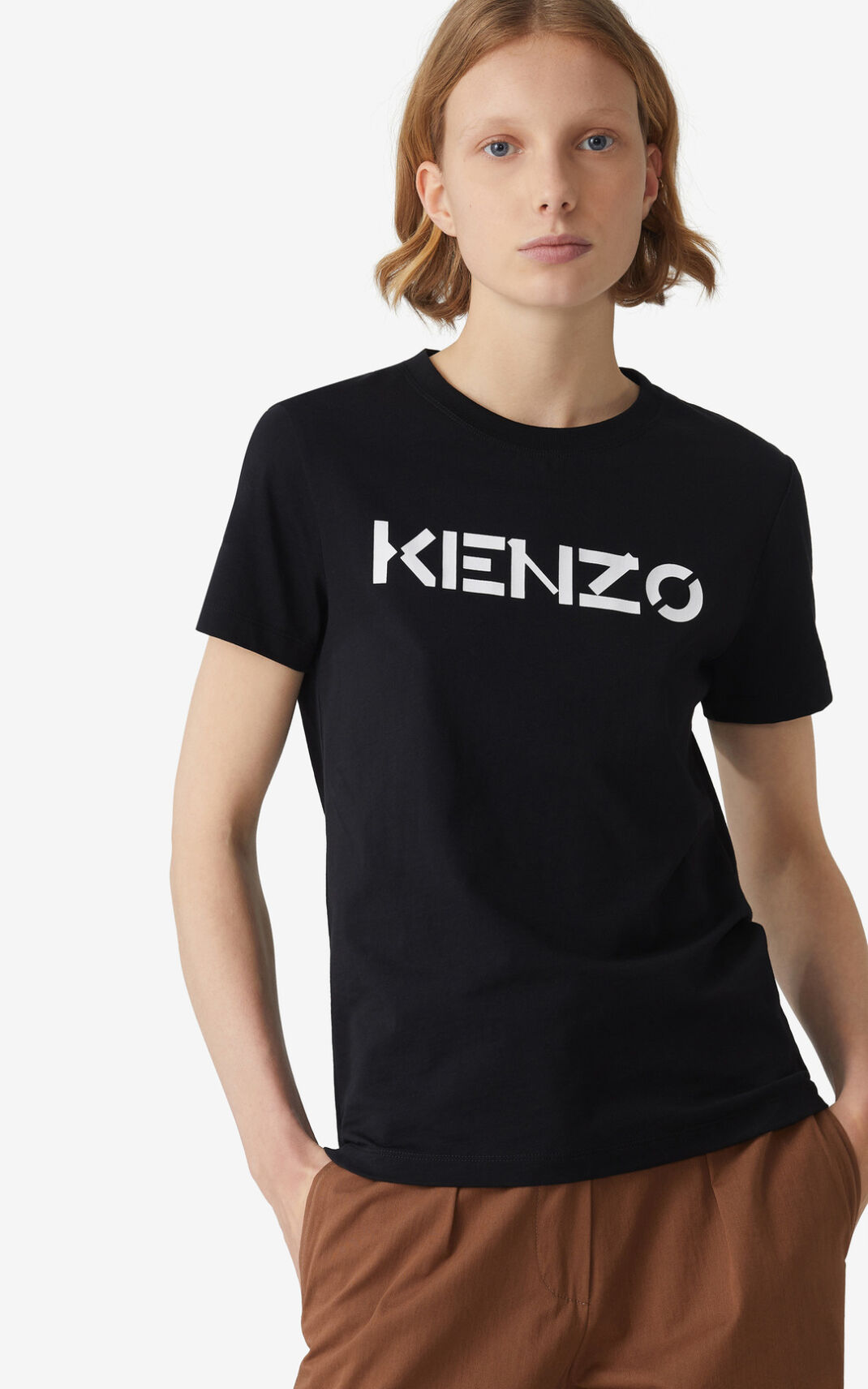 Kenzo Logo T-shirt Dames Zwart | 75423OKPH